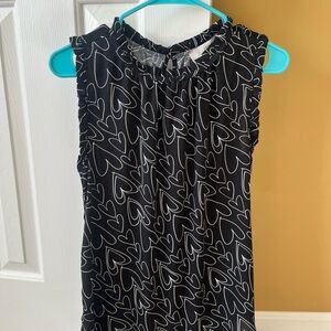 LOFT Kids Dress with Black Heart Design